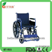 Uso médico / uso hospitalario plegable silla de ruedas de acero